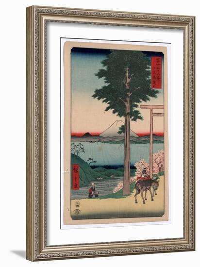 Kazusa Kanozan-Utagawa Hiroshige-Framed Giclee Print