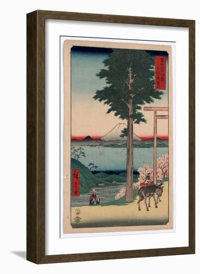 Kazusa Kanozan-Utagawa Hiroshige-Framed Giclee Print