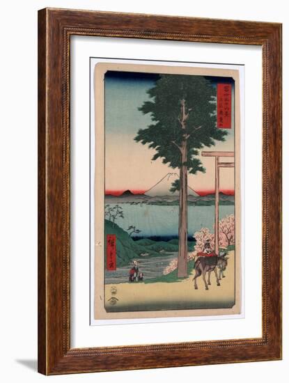 Kazusa Kanozan-Utagawa Hiroshige-Framed Giclee Print
