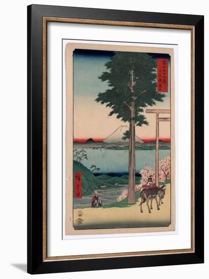 Kazusa Kanozan-Utagawa Hiroshige-Framed Giclee Print