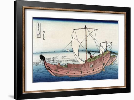 Kazusa Sea Route-Katsushika Hokusai-Framed Art Print