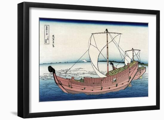 Kazusa Sea Route-Katsushika Hokusai-Framed Art Print