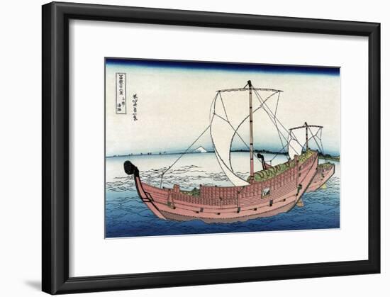 Kazusa Sea Route-Katsushika Hokusai-Framed Art Print