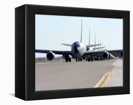 KC-135 Stratotankers in Elephant Walk Formation On the Runway-Stocktrek Images-Framed Premier Image Canvas