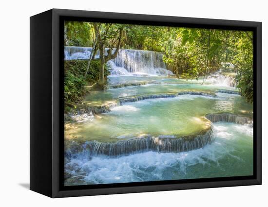 Keang Si waterfalls, near Luang Prabang, Laos, Indochina, Southeast Asia, Asia-Melissa Kuhnell-Framed Premier Image Canvas