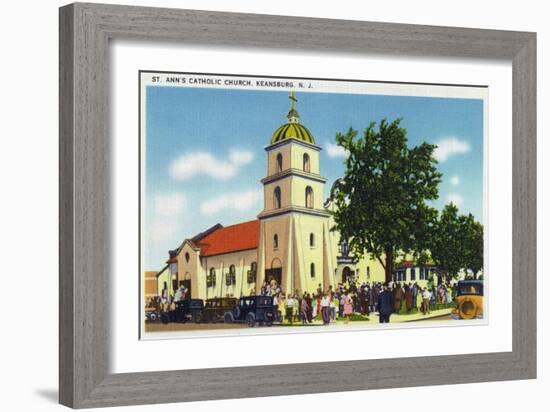 Keansburg, New Jersey - Exterior View of St. Ann's Catholic Church, c.1937-Lantern Press-Framed Art Print