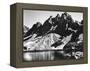 "Kearsarge Pinnacles," Partially Snow-Covered Rocky Formations Along the Edge of the River-Ansel Adams-Framed Premier Image Canvas