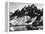 "Kearsarge Pinnacles," Partially Snow-Covered Rocky Formations Along the Edge of the River-Ansel Adams-Framed Premier Image Canvas