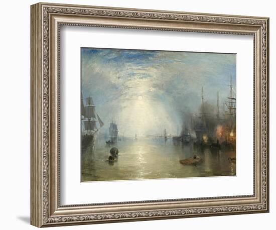 Keelmen Heaving in Coals by Moonlight, 1835-J. M. W. Turner-Framed Giclee Print