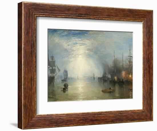 Keelmen Heaving in Coals by Moonlight, 1835-J. M. W. Turner-Framed Giclee Print