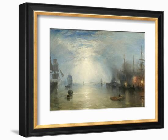 Keelmen Heaving in Coals by Moonlight, 1835-J. M. W. Turner-Framed Giclee Print