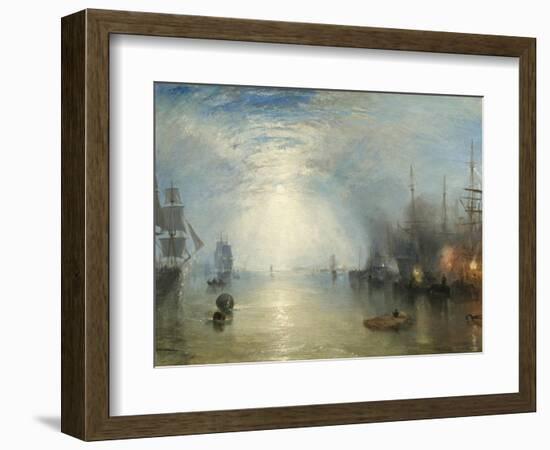 Keelmen Heaving in Coals by Moonlight, 1835-J. M. W. Turner-Framed Art Print