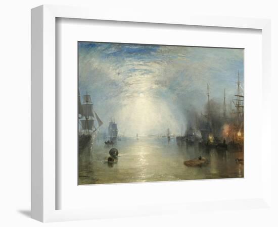 Keelmen Heaving in Coals by Moonlight, 1835-J. M. W. Turner-Framed Art Print