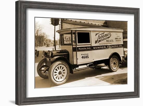 Keener Brand Meets, Kuhner Packing Co. Delivery Truck-null-Framed Art Print