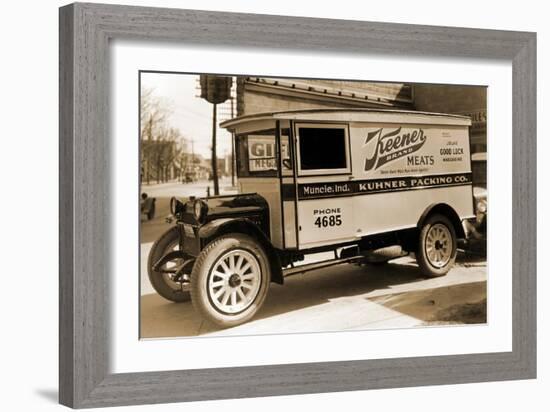 Keener Brand Meets, Kuhner Packing Co. Delivery Truck-null-Framed Art Print