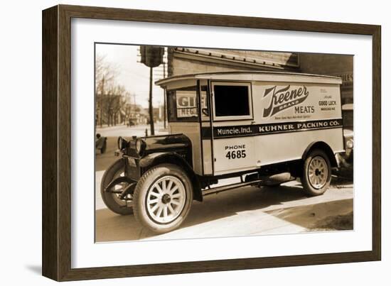 Keener Brand Meets, Kuhner Packing Co. Delivery Truck-null-Framed Art Print