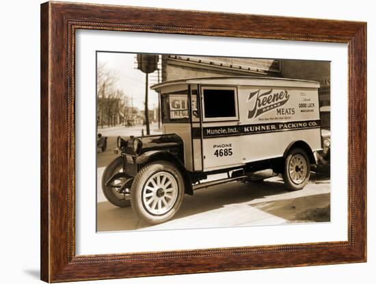 Keener Brand Meets, Kuhner Packing Co. Delivery Truck-null-Framed Art Print