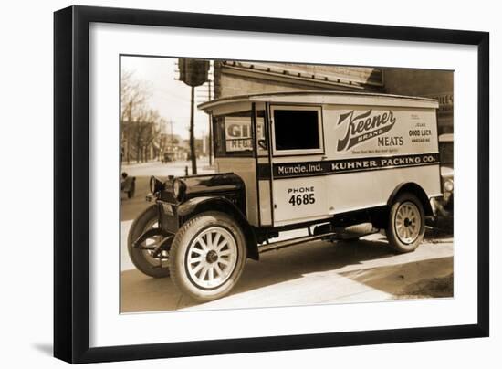 Keener Brand Meets, Kuhner Packing Co. Delivery Truck-null-Framed Art Print