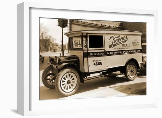 Keener Brand Meets, Kuhner Packing Co. Delivery Truck-null-Framed Art Print