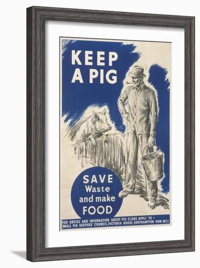 Keep a Pig Poster-null-Framed Art Print