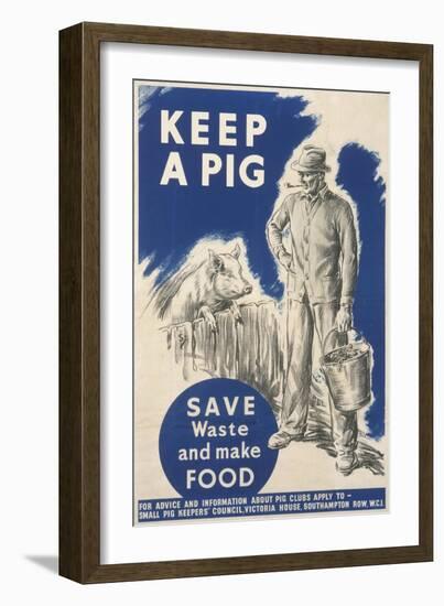 Keep a Pig Poster-null-Framed Art Print