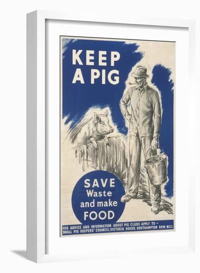 Keep a Pig Poster-null-Framed Art Print