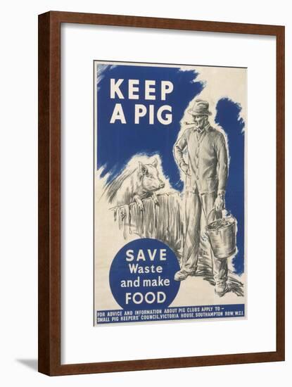 Keep a Pig Poster-null-Framed Art Print