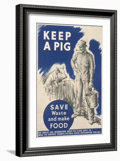 Keep a Pig Poster-null-Framed Art Print