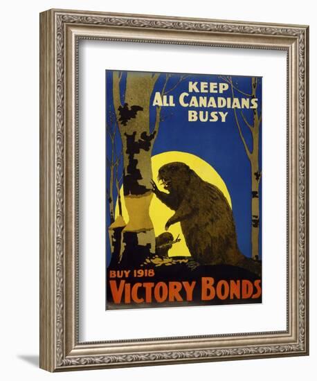 Keep All Canadians Busy, 1918 Victory Bonds-null-Framed Giclee Print