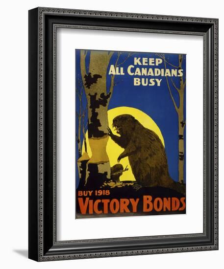 Keep All Canadians Busy, 1918 Victory Bonds-null-Framed Giclee Print