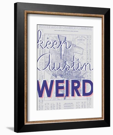 Keep Austin Weird - 1939, Austin Chamber of Commerce, Texas, United States Map-null-Framed Giclee Print