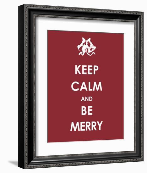 Keep Calm and be Merry-null-Framed Art Print