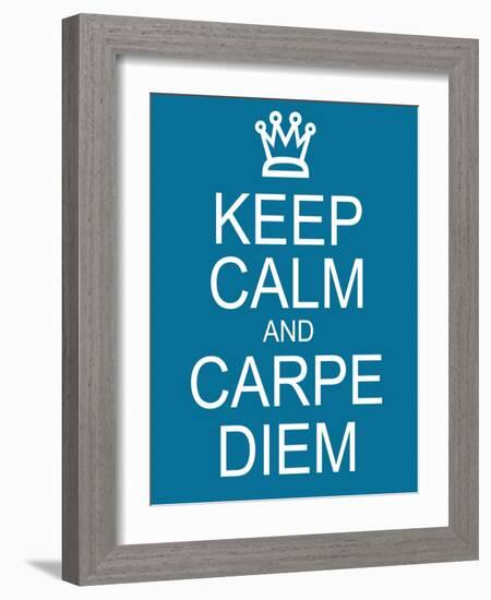 Keep Calm and Carpe Diem-mybaitshop-Framed Art Print