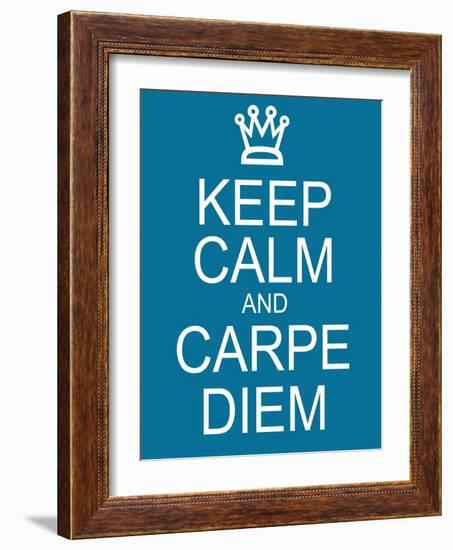 Keep Calm and Carpe Diem-mybaitshop-Framed Art Print