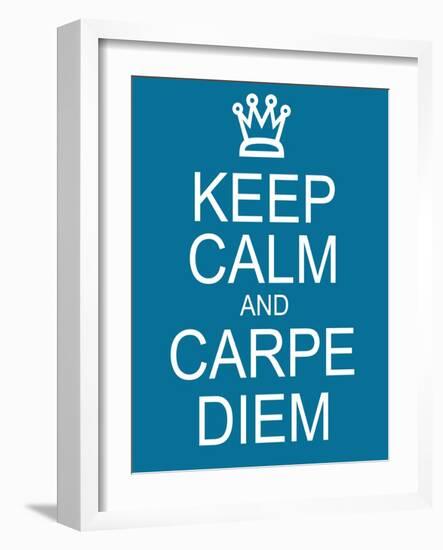 Keep Calm and Carpe Diem-mybaitshop-Framed Art Print