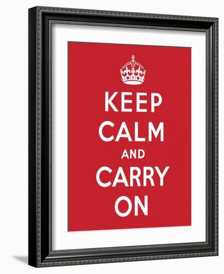 'Keep Calm and Carry On', 1939-English School-Framed Giclee Print