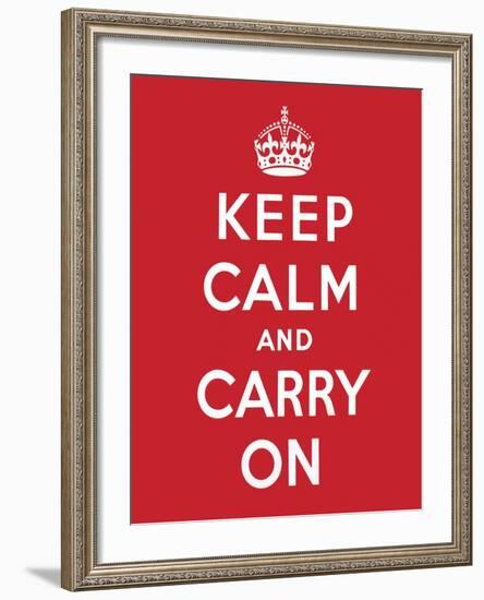 'Keep Calm and Carry On', 1939-English School-Framed Giclee Print