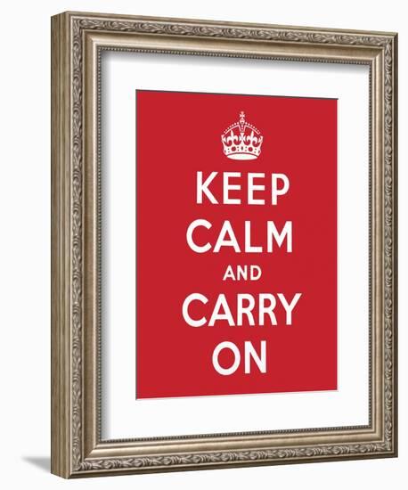 'Keep Calm and Carry On', 1939-English School-Framed Giclee Print