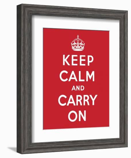 'Keep Calm and Carry On', 1939-English School-Framed Giclee Print