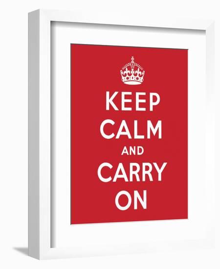 'Keep Calm and Carry On', 1939-English School-Framed Giclee Print