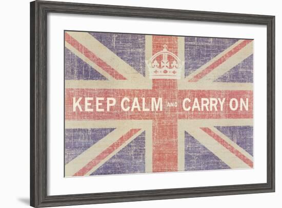 Keep Calm and Carry On (Union Jack)-Ben James-Framed Art Print