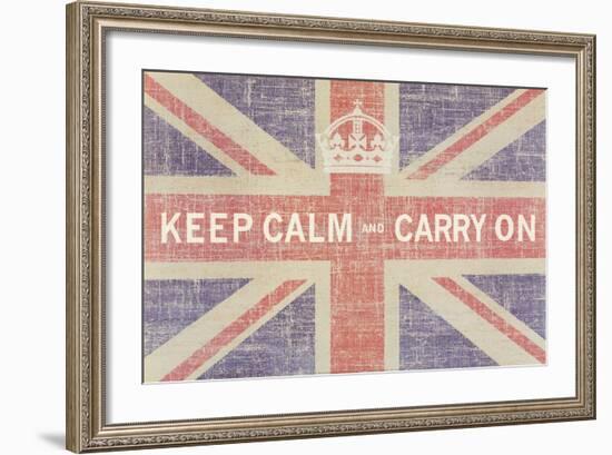 Keep Calm and Carry On (Union Jack)-Ben James-Framed Art Print