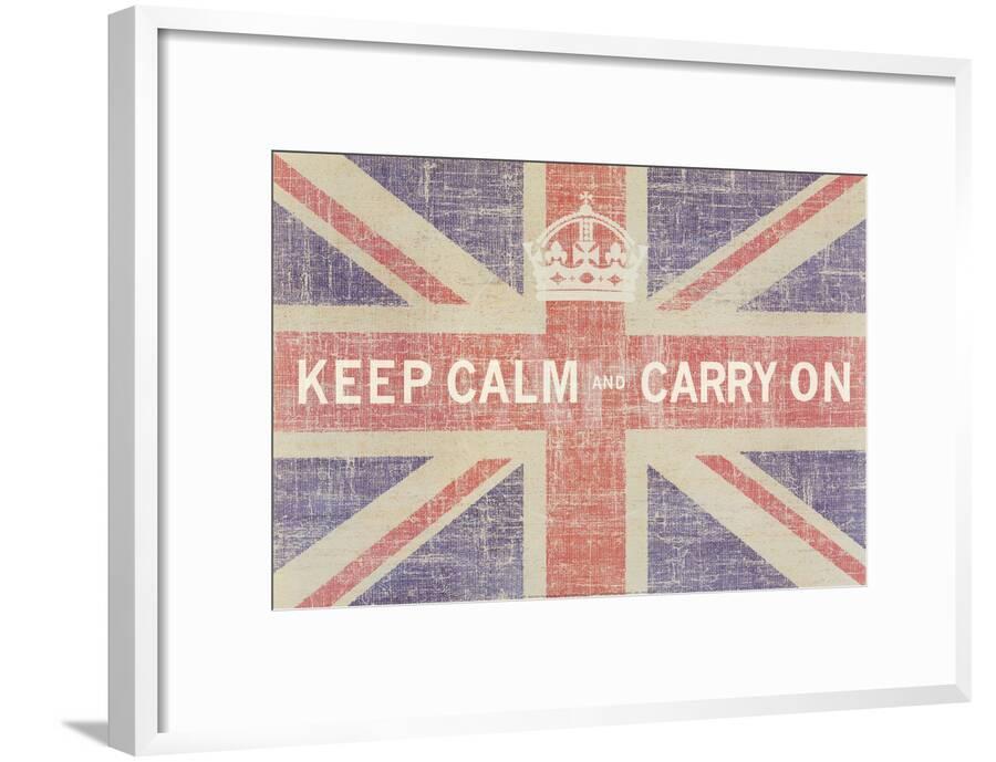 Keep Calm And Carry On Union Jack Framed Art Print By Ben James Keep Calm And Carry On Union Jack By Ben James