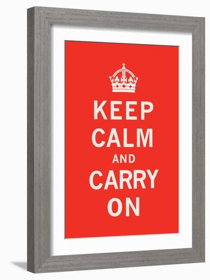 Keep Calm and Carry On-The Vintage Collection-Framed Art Print