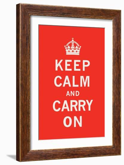 Keep Calm and Carry On-The Vintage Collection-Framed Art Print