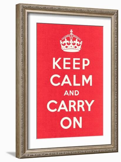 Keep Calm and Carry On-null-Framed Art Print