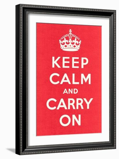 Keep Calm and Carry On-null-Framed Art Print