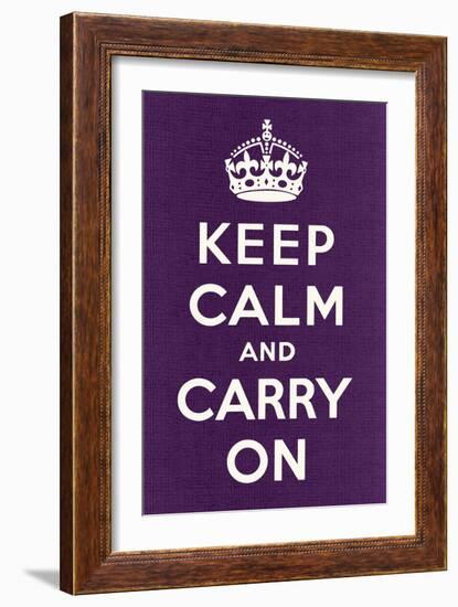 Keep Calm and Carry On-null-Framed Art Print