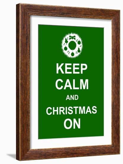 Keep Calm and Christmas On-prawny-Framed Art Print