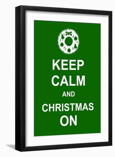 Keep Calm and Christmas On-prawny-Framed Art Print